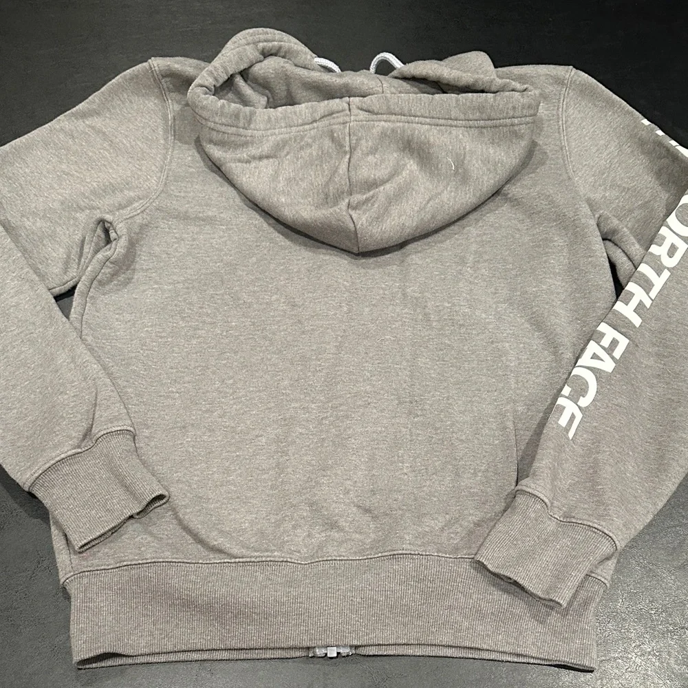 The North Face Light Gray Zip-Up Hoodie